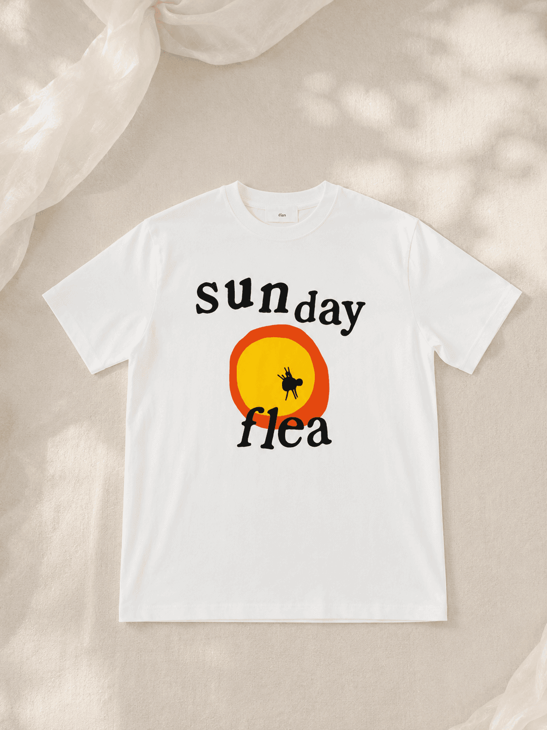 正韓白色Sunday星期日塗鴉短袖字母T恤 styled